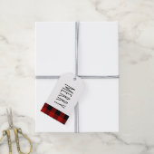 クラフトレッドバッファロープレイド&メリークリスマス ギフトタグ (より糸付き)