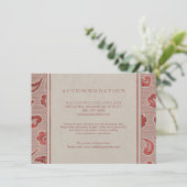 クラフトレッドレースカントリーウェディングアコモデーション エンクロージャーカード (スタンド正面)