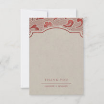 クラフトレッドレース素朴な国のウェディング感謝していユー