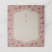 クラフトレッドレース素朴な田舎の結婚式座席表 プレイスカード (外部開封)