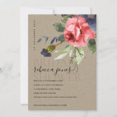 クラフトレッドローゼユーカリフローラブライダルシャワー 案内状 (正面)
