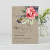 クラフトレッドローゼユーカリフローラブライダルシャワー 案内状 (スタンド正面)