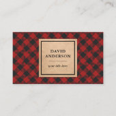 クラフトレッド素朴バッファロープレイドランバージャック 名刺 (正面)