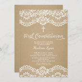 クラフトレモダンースファーストホリーコミュニオン招待状 招待状 (正面/裏面)