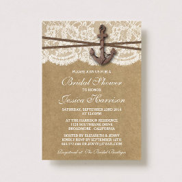 クラフトレース&いかり航海のビーチブライダルシャワー 招待状