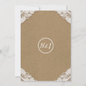 クラフトレース&パールズ結婚ランジェリーブライダルシャワー 招待状 (裏面)