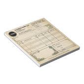 クラフトロゴ入り請求書/領収書/注文書フォーマット ノートパッド (アングル)