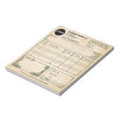 クラフトロゴ入り請求書/領収書/注文書フォーマット ノートパッド (回転)