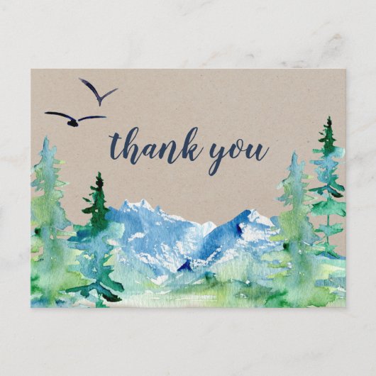 クラフトロッキーマウンテンありがとうはがき ポストカード (正面)