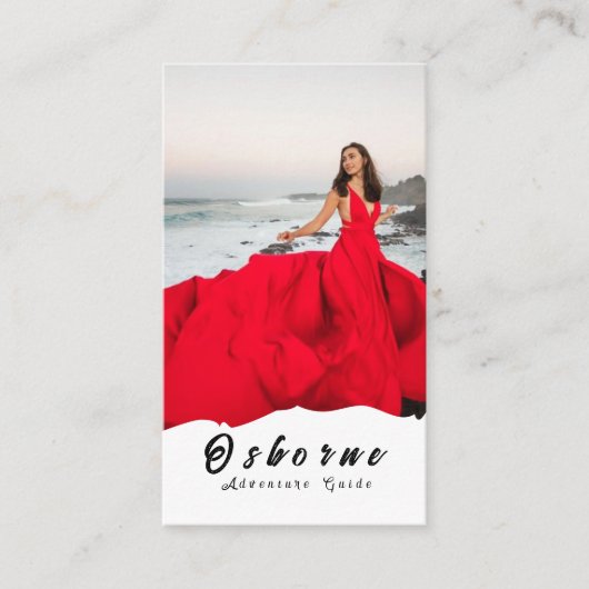 クラフトロッキーマウンテンアドベンチャーガイドビジネスカード 名刺 (正面)