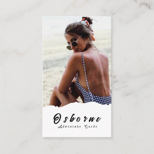 クラフトロッキーマウンテンアドベンチャーガイドビジネスカード 名刺 (正面)