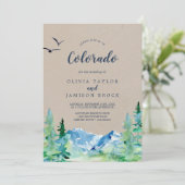 クラフトロッキーマウンテンコロラドデスティネーションウェディング 招待状 (スタンド正面)