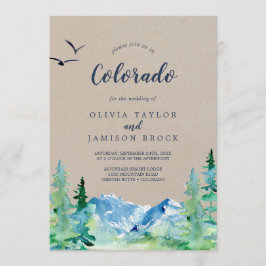 クラフトロッキーマウンテンコロラドデスティネーションウェディング 招待状