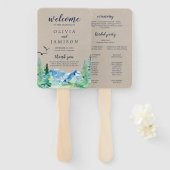 クラフトロッキーマウンテン結婚式 プログラムファン ハンドファン (正面&裏面)