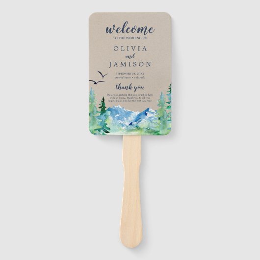 クラフトロッキーマウンテン結婚式 プログラムファン ハンドファン (正面)