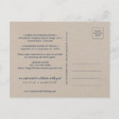 クラフトロッキー山の目的地の日付を保存 インビテーションポストカード (裏面)