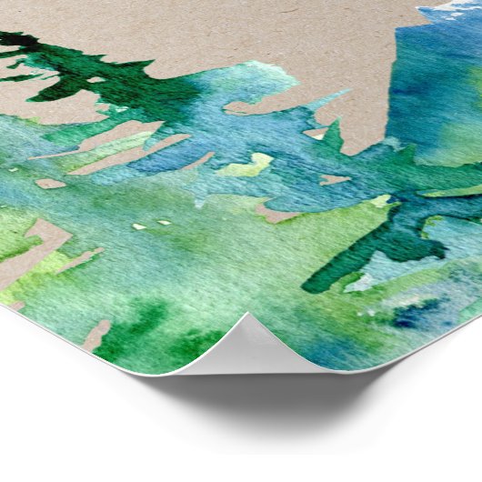 クラフトロッキー山の目的地の結婚式へようこそ ポスター (角)