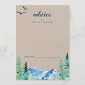 クラフトロッキー山の目的地の結婚式 アドバイスカード (正面)