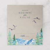 クラフトロッキー山の目的地の結婚式 プレイスカード (外部開封)