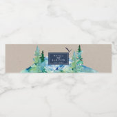 クラフトロッキー山の目的地の結婚式 ペットボトルラベル (シングルラベル)