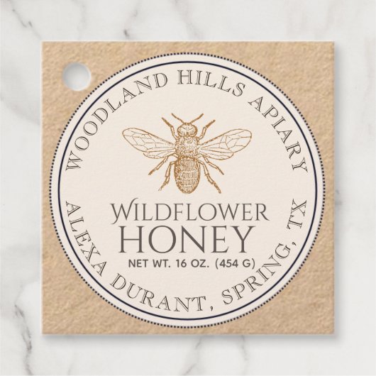 クラフトワイルドフラワーハニーハングタフランスのグ フェイバータグ (正面)