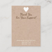 クラフトヴィンテージイヤリング及びネックレスディスプレイ 名刺 (裏面)