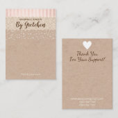 クラフトヴィンテージイヤリング及びネックレスディスプレイ 名刺 (正面/裏面)