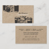 クラフトヴィンテージグランジカメラ撮影 名刺 (正面/裏面)