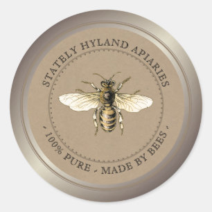 クラフトヴィンテージハニージャラベル ラウンドシール