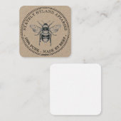 クラフトヴィンテージビーハニージャーラベル(パンチ穴なし) ノートカード (正面/裏面)