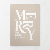 クラフトヴィンテージメリー数々のス写真 三つ折りクリスマスカード (カバー)