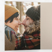 クラフトヴィンテージメリー数々のス写真 三つ折りクリスマスカード (内部最初)