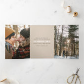 クラフトヴィンテージメリー数々のス写真 三つ折りクリスマスカード (内部)