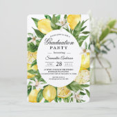 クラフトヴィンテージ水カラーイエローレモンのフレーム 招待状 (スタンド正面)