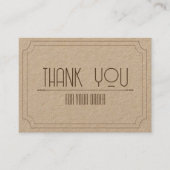 クラフトヴィンテージ茶色のロゴをアップサイクルありがとう 名刺 (正面)