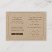 クラフトヴィンテージ茶色のロゴをアップサイクルありがとう 名刺 (裏面)