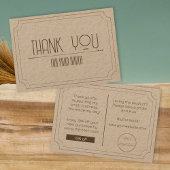 クラフトヴィンテージ茶色のロゴをアップサイクルありがとう 名刺