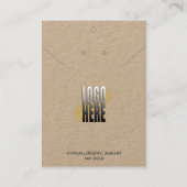 クラフト上のネックレスイヤリングホルダーロゴソーシャルメディア 名刺 (正面)