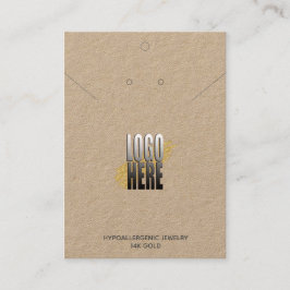 クラフト上のネックレスイヤリングホルダーロゴソーシャルメディア 名刺