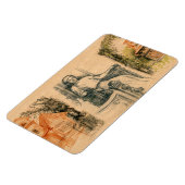 クラフト上のレディ鉛筆グラフィック マグネット (左側)