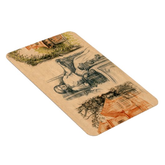 クラフト上のレディ鉛筆グラフィック マグネット (右側)