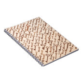 クラフト上の実在ヴィンテージビクトリアン鍵を含むパターン ノートブック (右側)