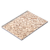 クラフト上の実在ヴィンテージビクトリアン鍵を含むパターン ノートブック (左側)