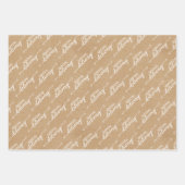 クラフト上の特別なデリバリーワードアーフェイクト ラッピングペーパーシート (正面)