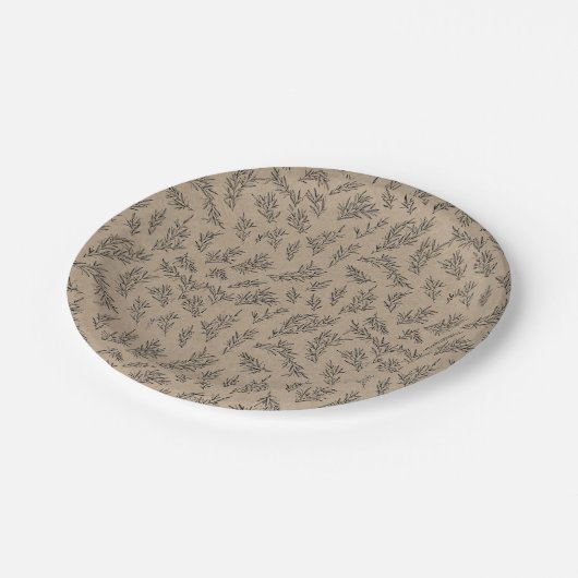 クラフト与えホリ素朴感謝していー紙プレート ペーパープレート (アングル)