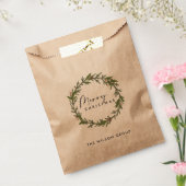 クラフト企業のシックなホリーベリーリースクリスマス フェイバーバッグ (封をした状態)