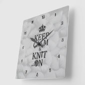 クラフト保ルームのデコールに静かなニット スクエア壁時計 (傾斜)