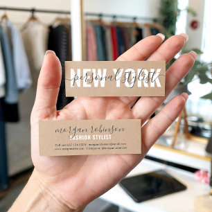 クラフト個人用スタイリストの文字署名 スキニー名刺