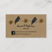 クラフト初期の名刺のカラス 名刺 (裏面)