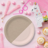 クラフト及びピンクのパステルは使い捨て可能な紙皿を浸しました ペーパープレート (パーティー)